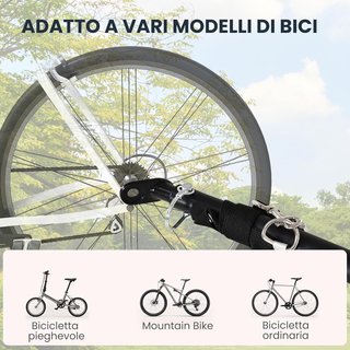Carrito de Bicicleta Con Paredes Plegables Y Removibles, Gancho Universal Y 2 Catadióptricos, Remolque para Bicicleta de Acero Y PE, 139X71.5X49 Cm, Negro