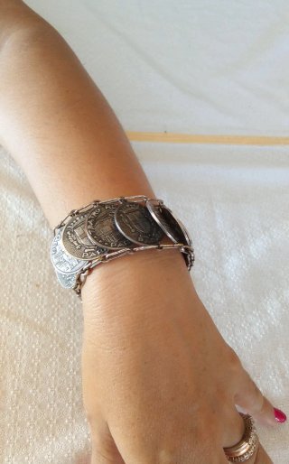 Bracciale vintage monete