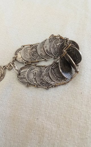 Bracciale vintage monete