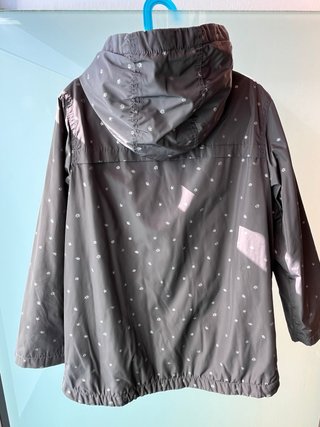 Abrigo niña gris con estrellas. Talla 9-10. 140 cm