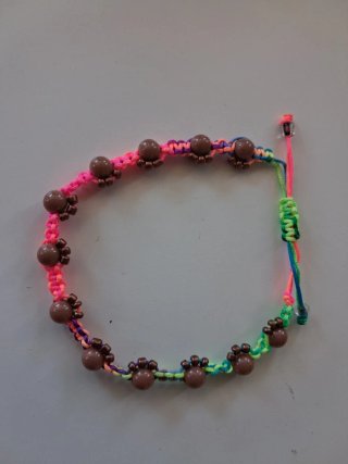 Pulsera huellita mascota multicolor