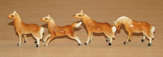 4 cavalli puledri pony miniature cinesi mit. s.XX
