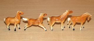 4 cavalli puledri pony miniature cinesi mit. s.XX