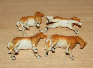 4 cavalli puledri pony miniature cinesi mit. s.XX
