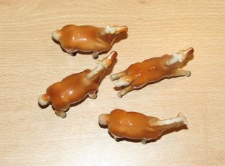 4 cavalli puledri pony miniature cinesi mit. s.XX