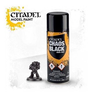 Warhammer Citadel Spray de Imprimación Chaos Black