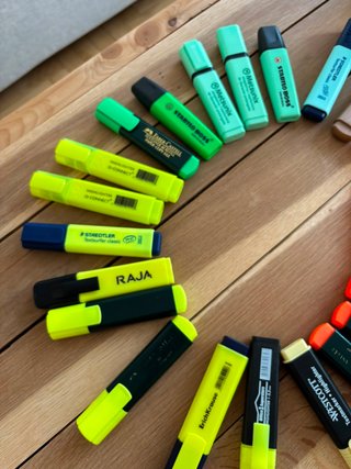 Lote 20 Marcadores Fluorescentes Variados