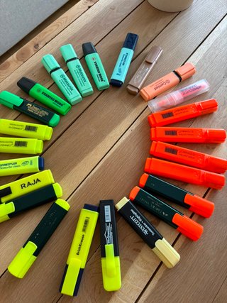 Lote 20 Marcadores Fluorescentes Variados
