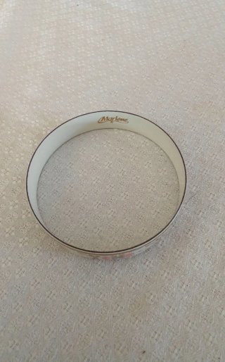Bracciale vintage floreale bianco e rosa