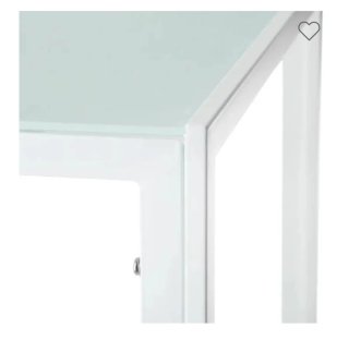 Mesa de comedor/cocina cristal y metal.