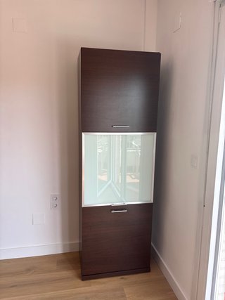 Vitrina de comedor madera y cristal