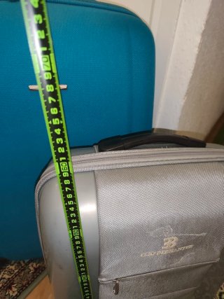 2 Maletas Trolley Viaje (Plata y Turquesa)