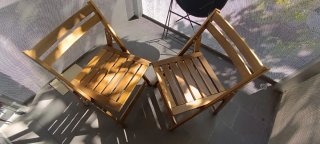 Juego 2 Sillas plegable madera Ikea