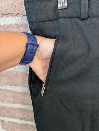 Pantalones de pinzas negro mujer talla 40