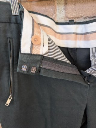 Pantalones de pinzas negro mujer talla 40
