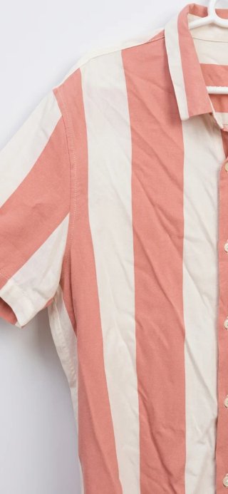 Camisa Bershka Rayas Rosa/Blanco Talla M