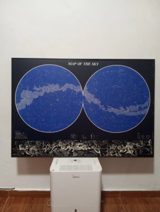 Póster Mapa del Cielo Enmarcado