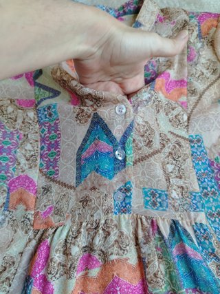 Vestido estampado patchwork