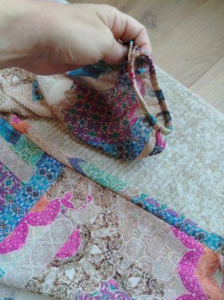 Vestido estampado patchwork