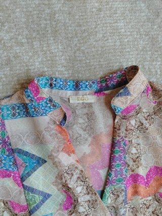 Vestido estampado patchwork