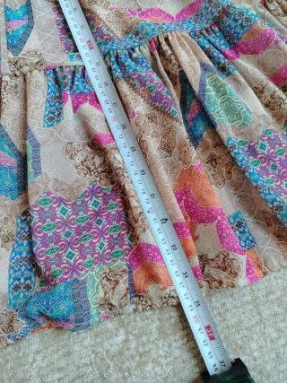 Vestido estampado patchwork
