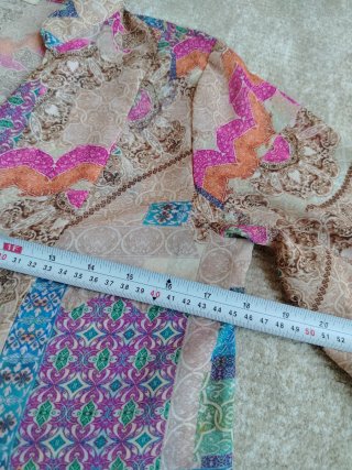 Vestido estampado patchwork