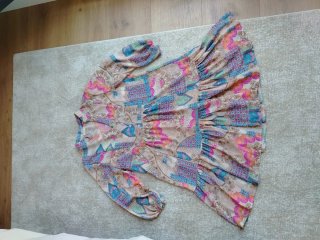 Vestido estampado patchwork