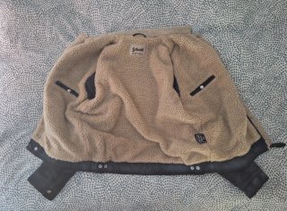 Chaqueta Schott Piel verde oscuro Forro Borrego