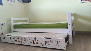 Litera madera 2 camas + auxiliar