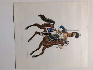 Lotto di 6 lastre di cavalleria militare del 1967