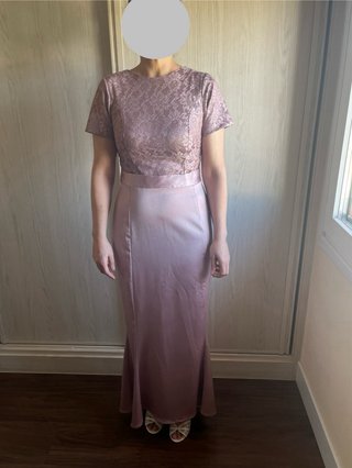 Vestido fiesta rosa a medida T.38-40