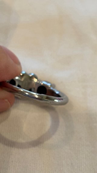 Anillo Tous Corazón Negro Plata