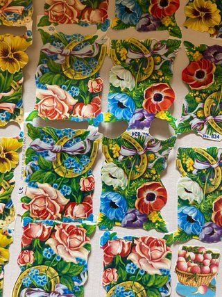 Lote Recortables Florales Vintage M. in England