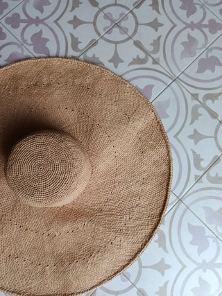 Pamela artesanal fibra natural beige