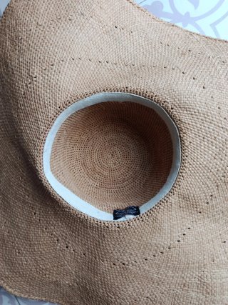 Pamela artesanal fibra natural beige