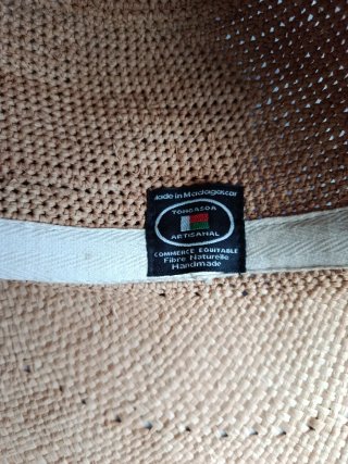 Pamela artesanal fibra natural beige