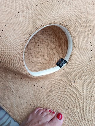 Pamela artesanal fibra natural beige