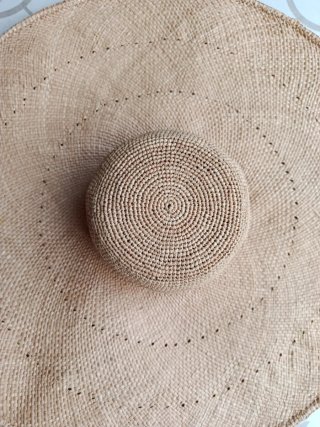 Pamela artesanal fibra natural beige