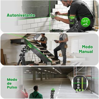Nivel Láser Huepar 703TR Verde Autonivelante