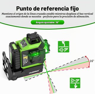 Nivel Láser Huepar 703TR Verde Autonivelante
