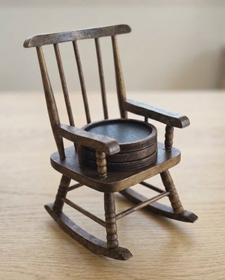 Posavasos de madera estilo vintage