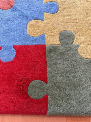 Alfombra lana puzzle multicolor