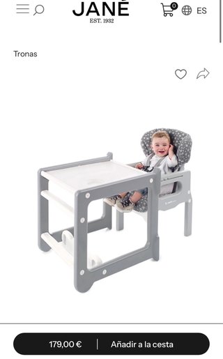 Trona convertible mesa y silla Jané