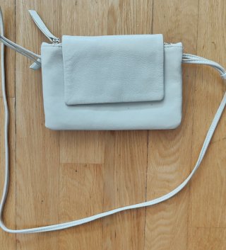 Bandolera piel Zara blanca