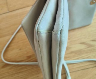 Bandolera piel Zara blanca
