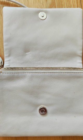 Bandolera piel Zara blanca