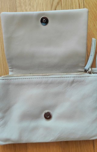 Bandolera piel Zara blanca