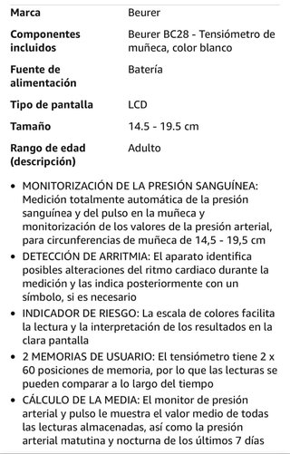 Tensiómetro de muñeca con detección de arritmias.