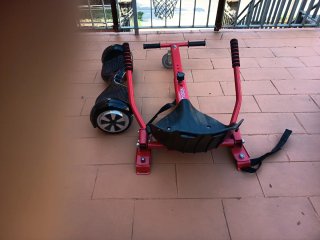 Hoverboard + Asiento Kart Rojo