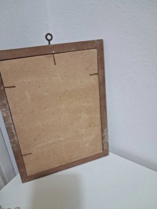 Antico quadro con angeli e Madonna